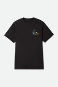Brixton Opal Black Worn Wash S/s Standard Tee Shirt