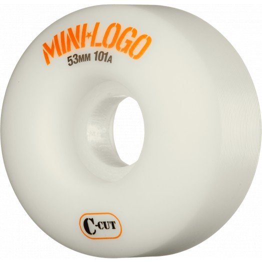 Mini Logo Wheels C-Cut 53mm 101a - White (Set of 4)